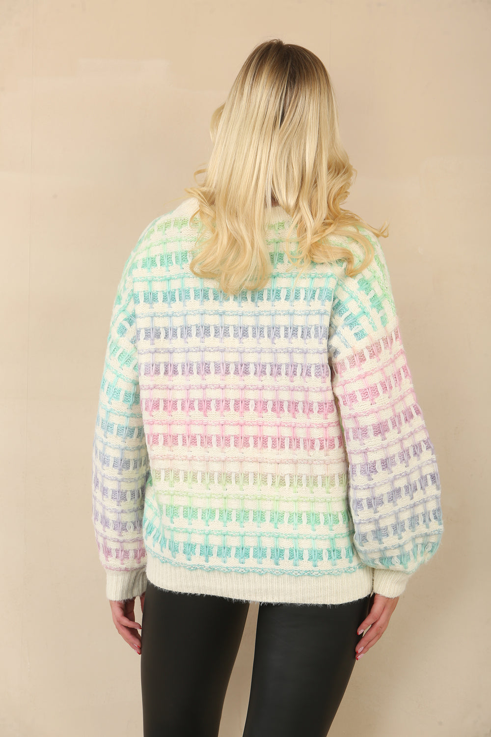 MULTI COLOUR CHUNKY KNIT JUMPER (15062948708736)