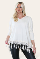 TASSEL LACE DETAIL JUMPER (8657514823928)