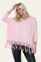 TASSEL LACE DETAIL JUMPER (8657509089528)