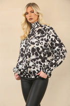 HIGHNECK LEOPARD BLOUSE (15062147367296)