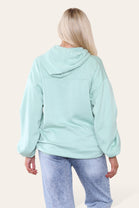 RUCHED SLEEVE PLAIN HOODIE (8657404264696)