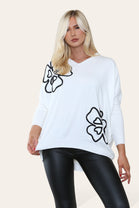 FLOWER EMBROIDERED JUMPER (8657440309496)