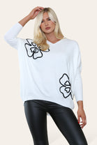 FLOWER EMBROIDERED JUMPER (8657440309496)