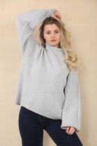 HIGHNECK PUFF SLEEVE JUMPER (15068902130048)