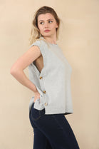 BUTTON DETAIL KNITTED VEST (15068931850624)