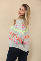 MULTI COLOUR ZIG ZAG KNIT JUMPER (15066291405184)