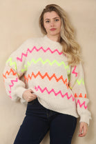 MULTI COLOUR ZIG ZAG KNIT JUMPER (15066292093312)