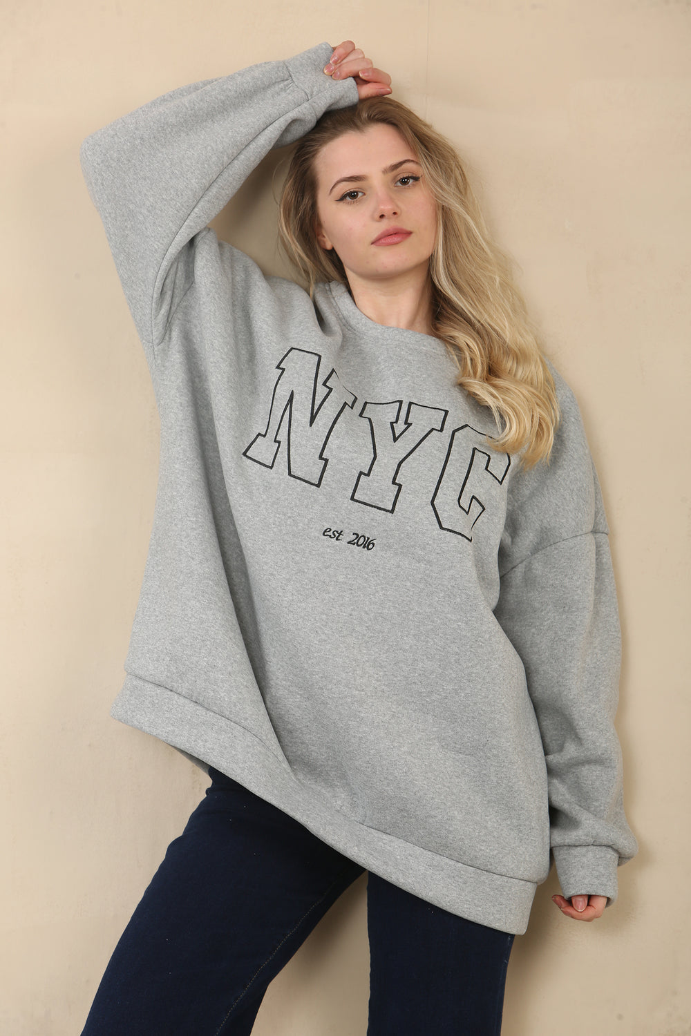 OVERSIZED NYC SLOGAN SWEAT (15068936339840)