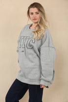 OVERSIZED NYC SLOGAN SWEAT (15068936339840)