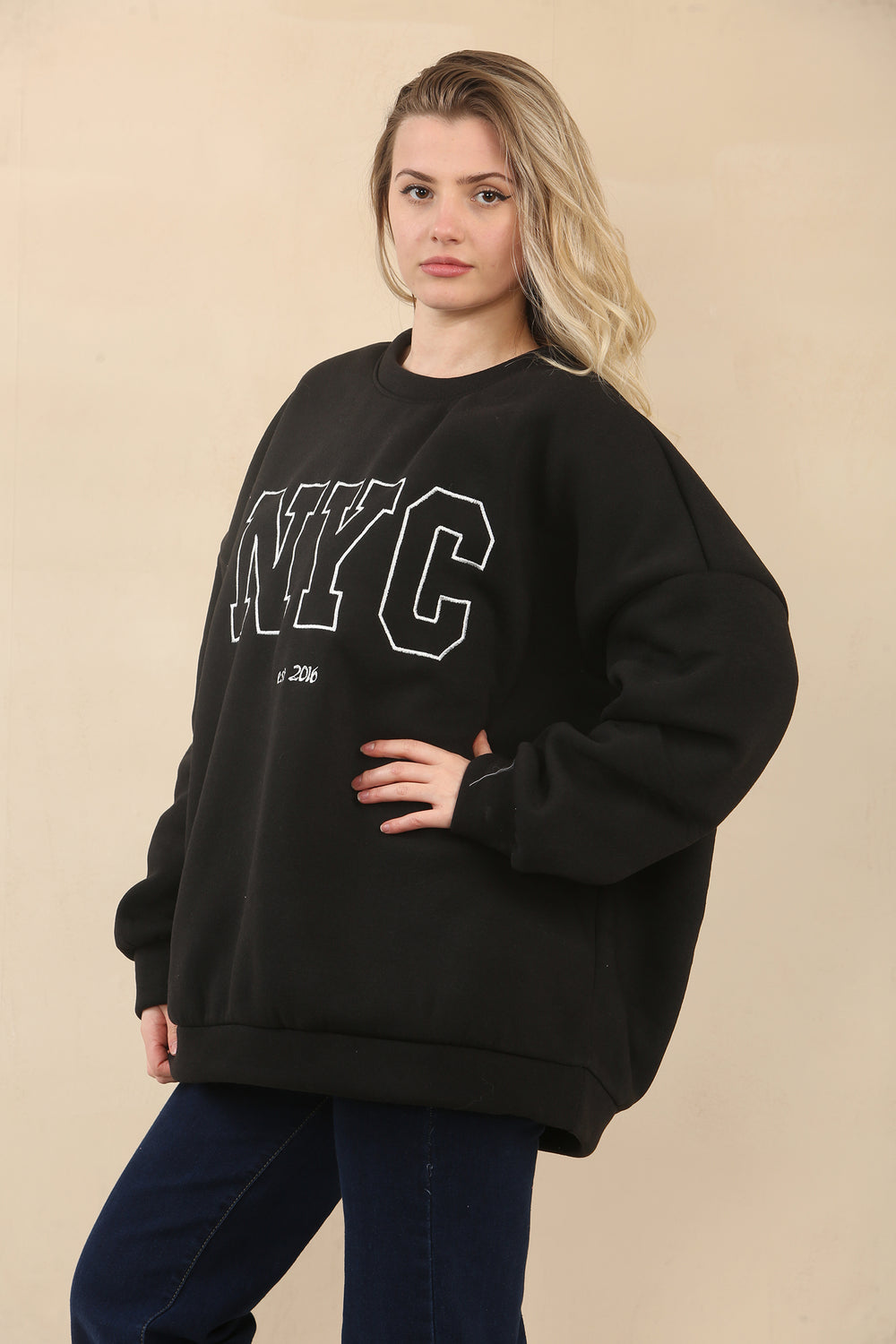 OVERSIZED NYC SLOGAN SWEAT (15068941025664)