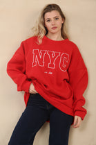 OVERSIZED NYC SLOGAN SWEAT (15068942074240)