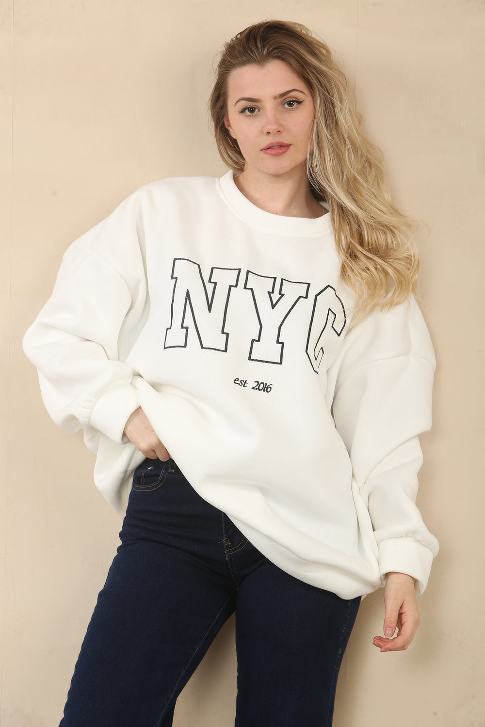 OVERSIZED NYC SLOGAN SWEAT (15068939714944)