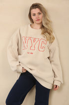 OVERSIZED NYC SLOGAN SWEAT (15068942991744)