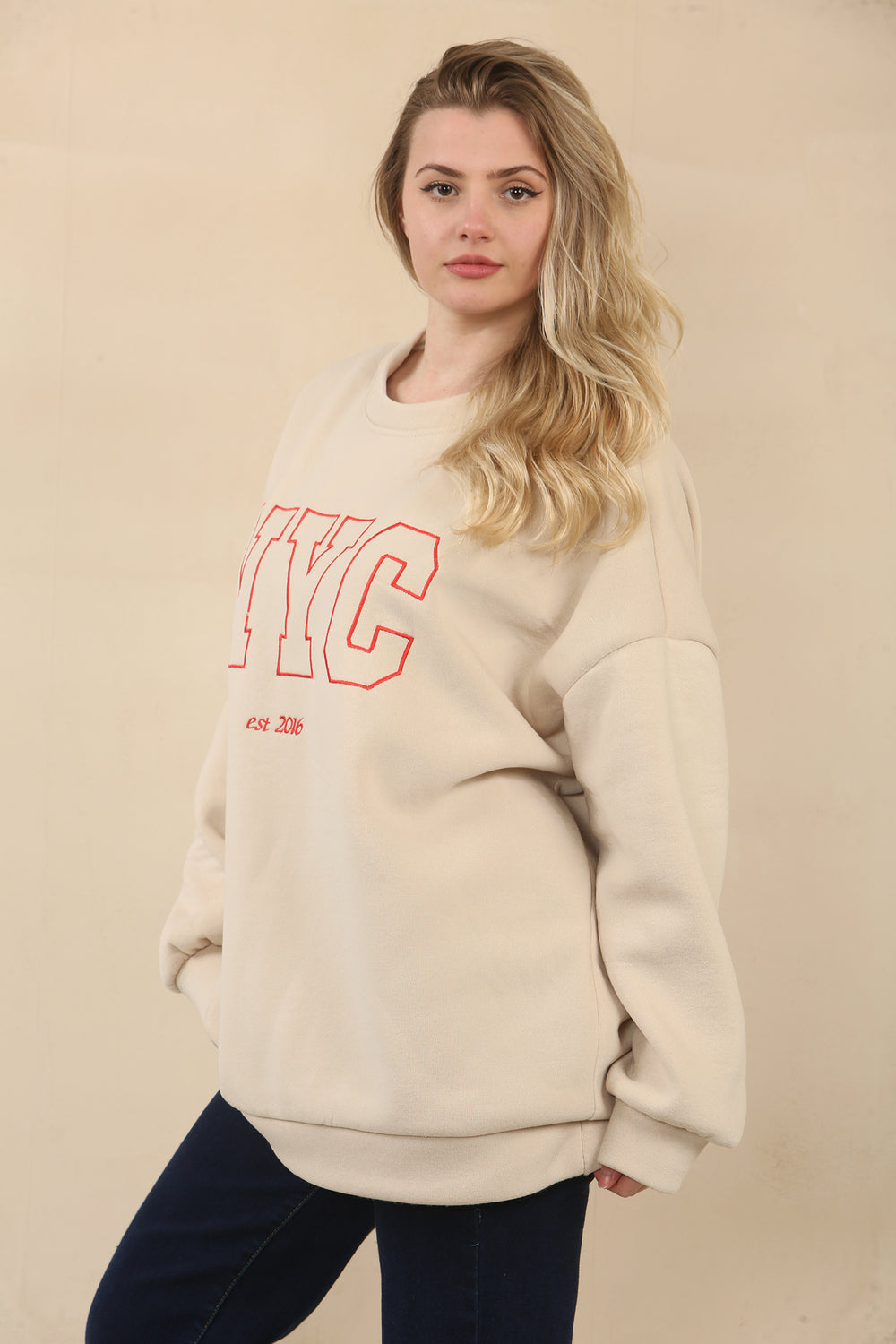 OVERSIZED NYC SLOGAN SWEAT (15068942991744)