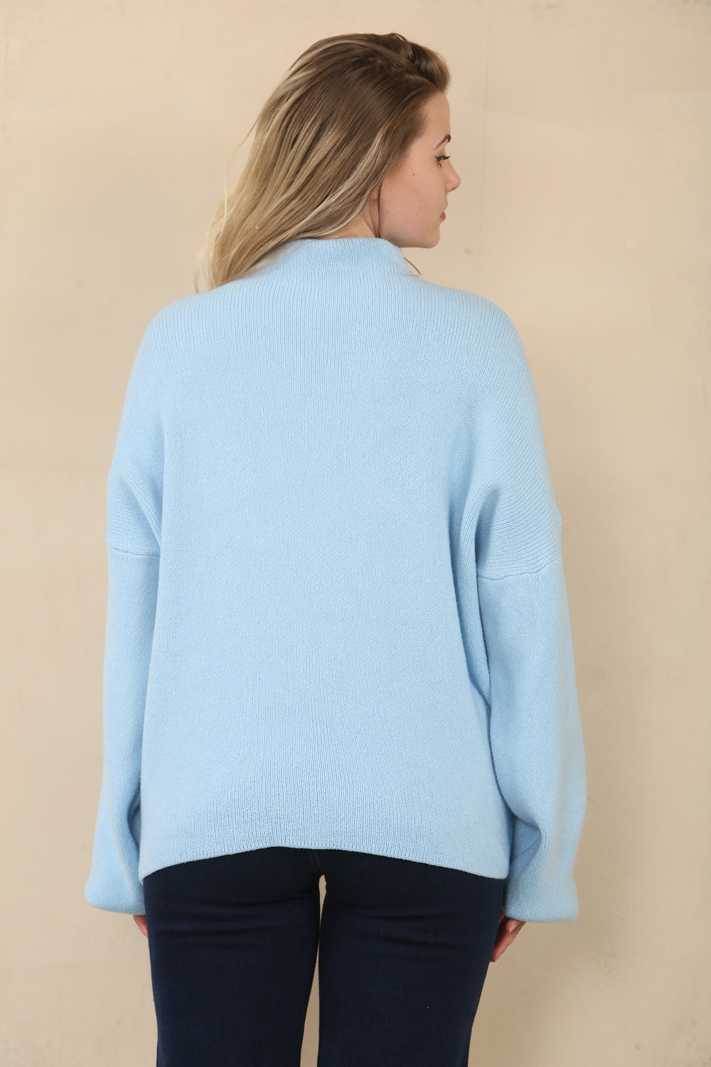 HIGHNECK PUFF SLEEVE JUMPER (15068906914176)