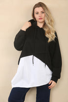 SHIRT DETAIL SWEAT HOODIE (15066283344256)