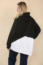 SHIRT DETAIL SWEAT HOODIE (15066283344256)