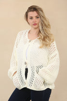 POCKET DETAIL GOLD BUTTON KNIT CARDIGAN (15067974926720)