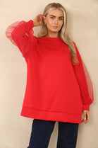 OVERSIZED LACE SLEEVE TOP (14994026987904)